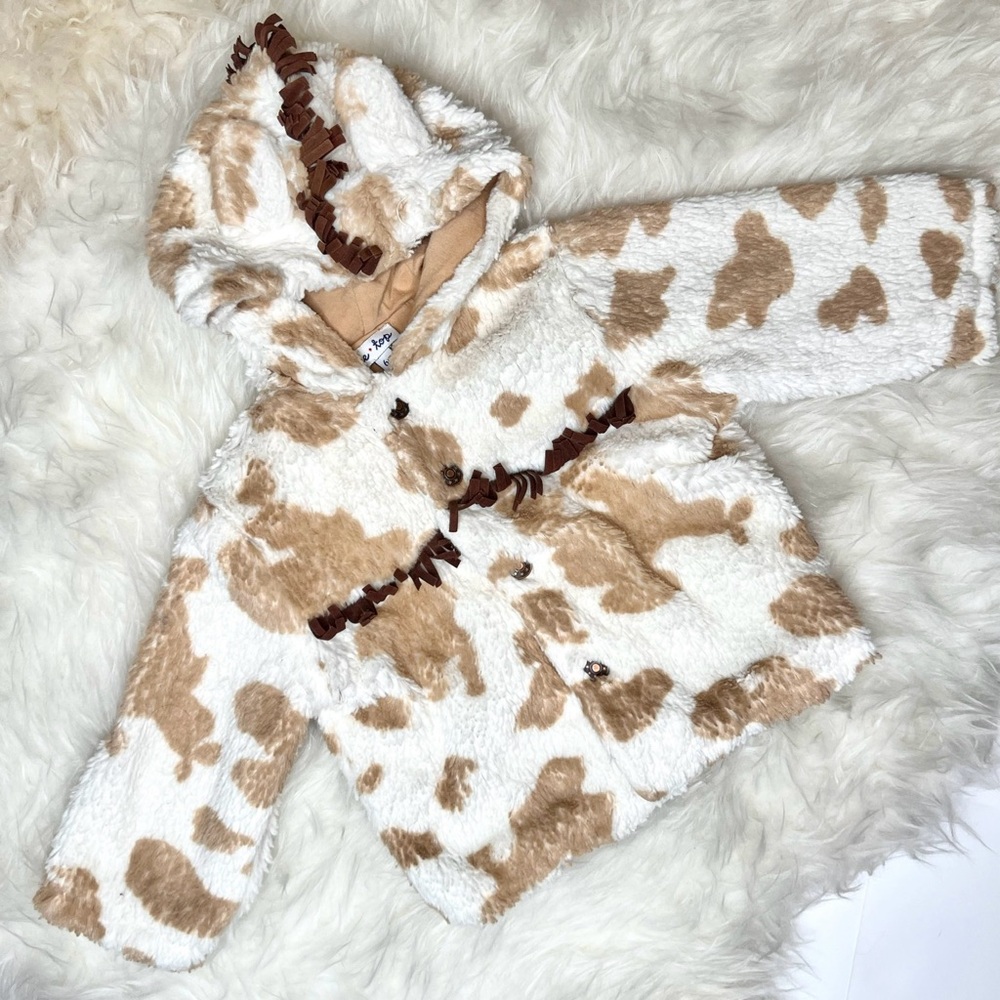 Girls Le•Top Western Cowgirl Faux Fur Fringe Jacket